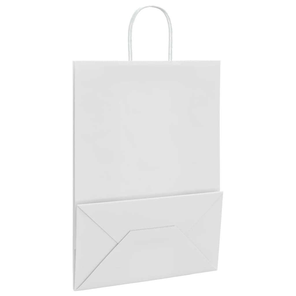 Paper Bags 250 pcs with Handles White 32x17x44 cm