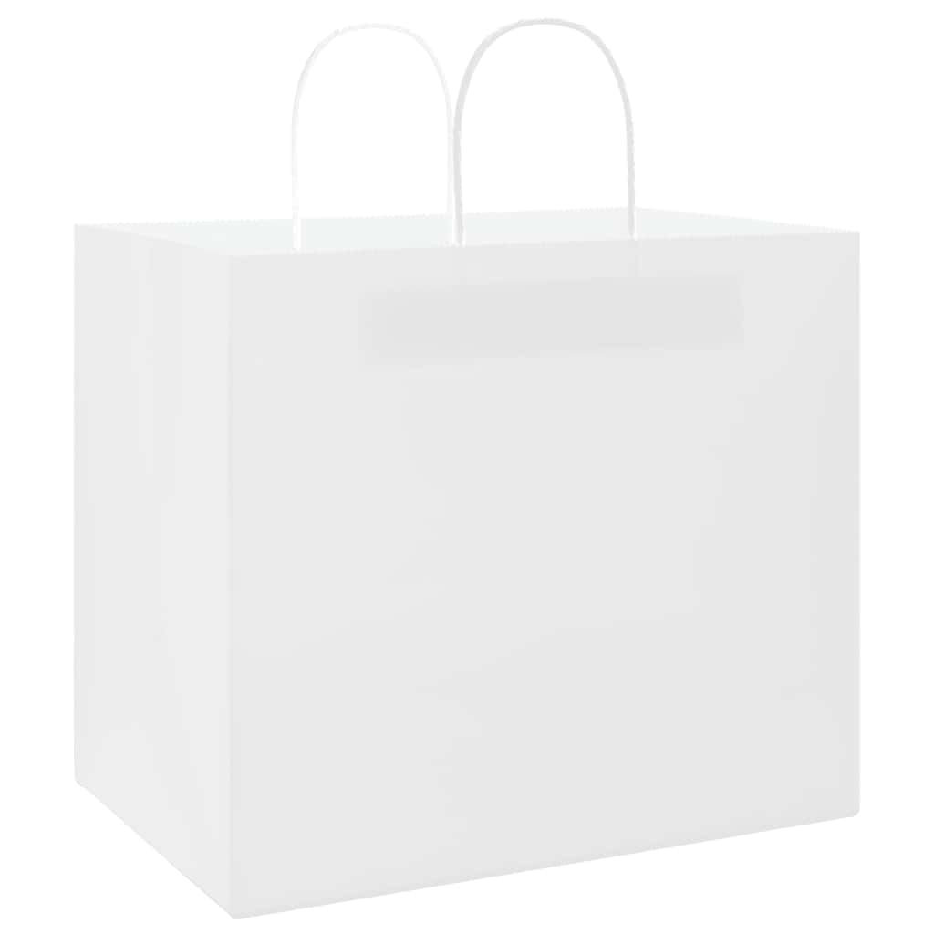 Paper Bags 250 pcs with Handles White 32x22x28 cm