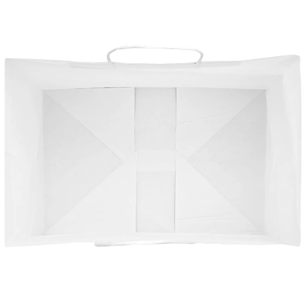 Paper Bags 250 pcs with Handles White 32x22x28 cm