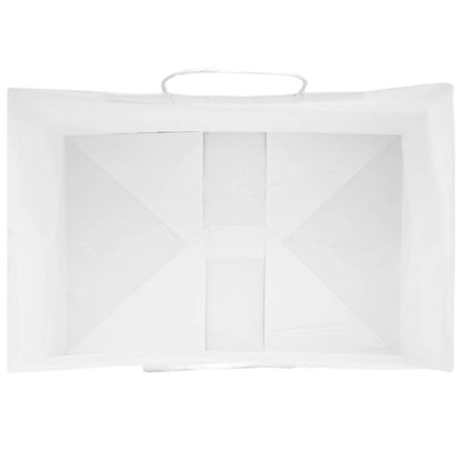 Paper Bags 250 pcs with Handles White 32x22x28 cm