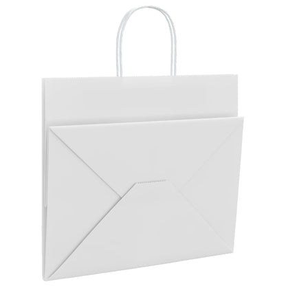 Paper Bags 250 pcs with Handles White 32x22x28 cm