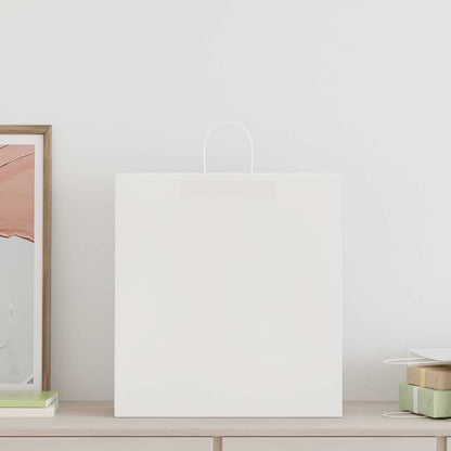 Paper Bags 250 pcs with Handles White 45x17x48 cm