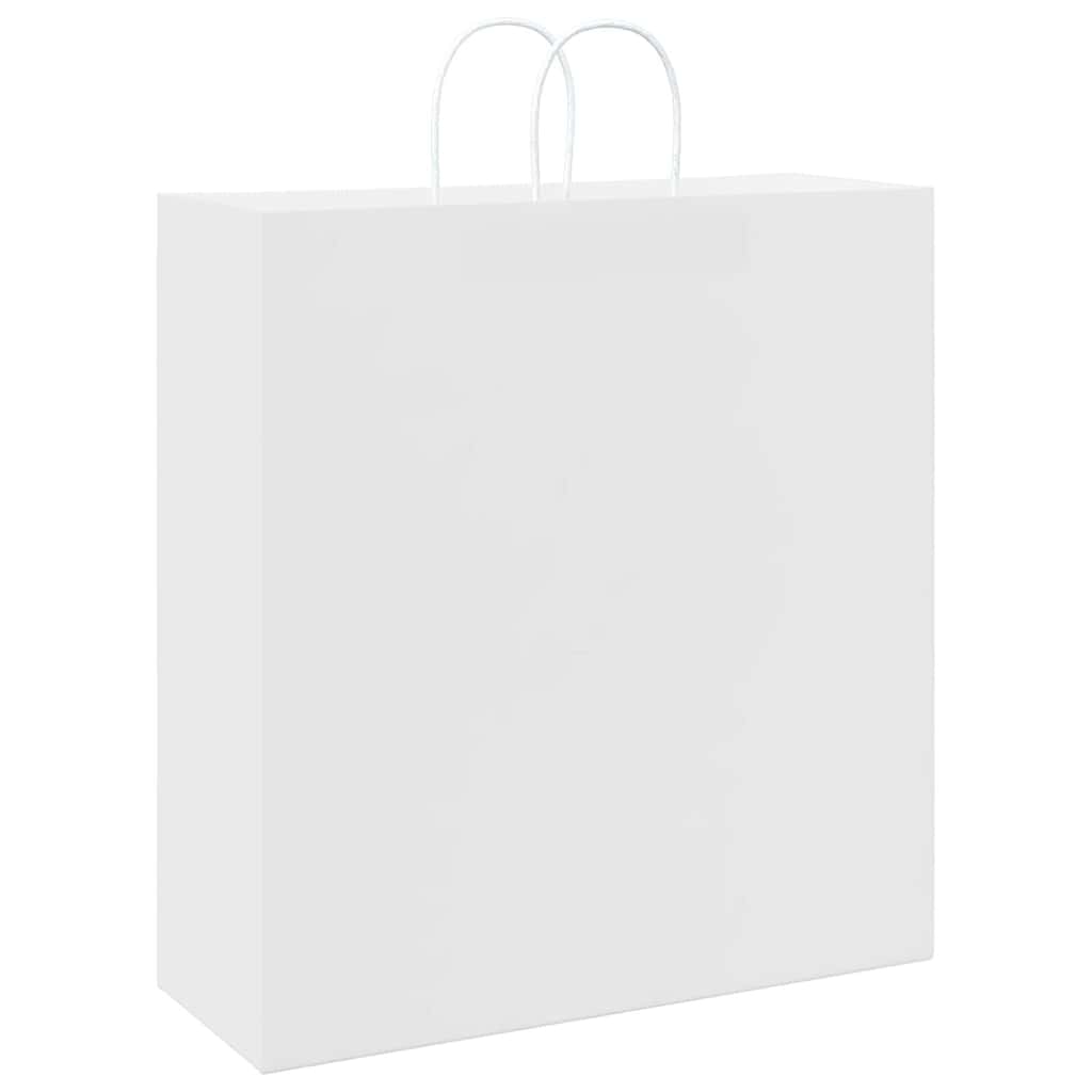 Paper Bags 250 pcs with Handles White 45x17x48 cm