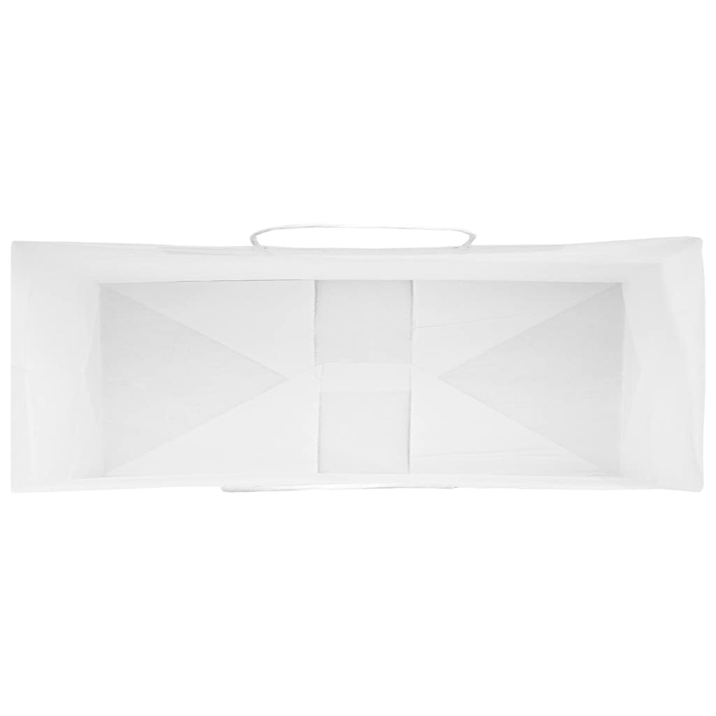 Paper Bags 250 pcs with Handles White 45x17x48 cm