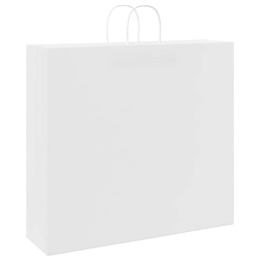 Paper Bags 250 pcs with Handles White 54x15x49 cm