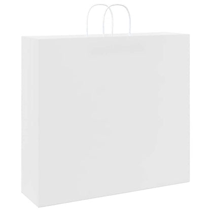 Paper Bags 250 pcs with Handles White 54x15x49 cm