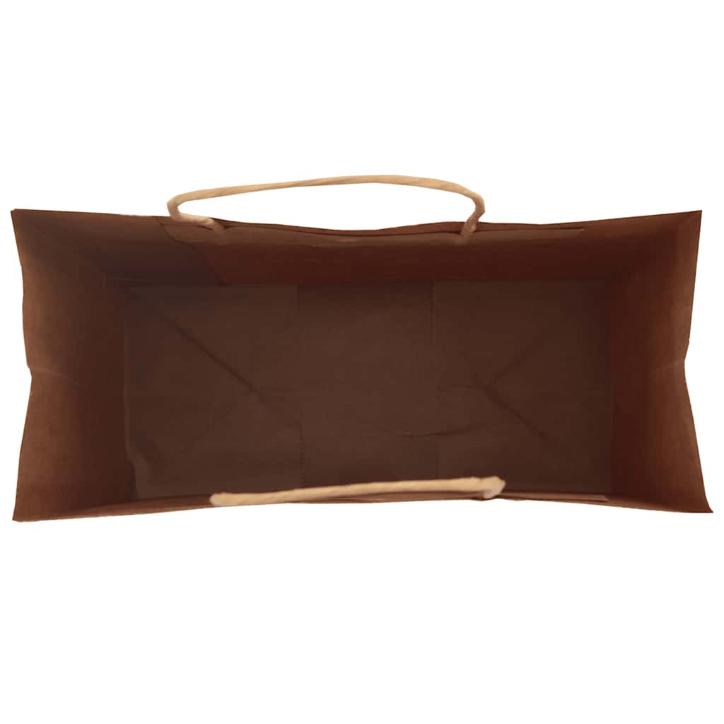 Paper Bags 50 pcs with Handles Black 18x8x22 cm