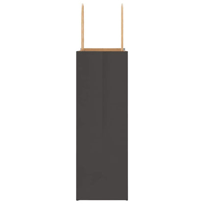 Paper Bags 50 pcs with Handles Black 21x11x31 cm