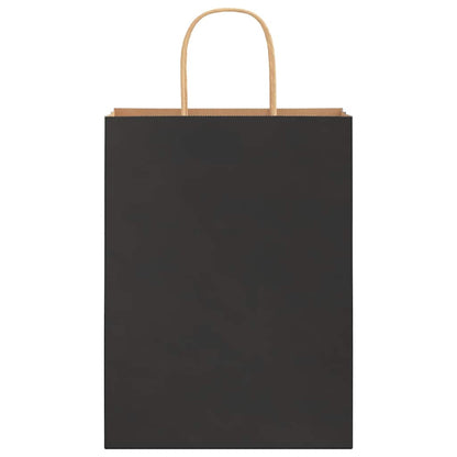 Paper Bags 50 pcs with Handles Black 26x12x35 cm