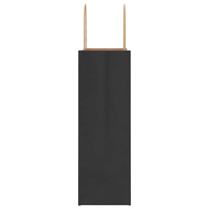 Paper Bags 50 pcs with Handles Black 26x12x35 cm
