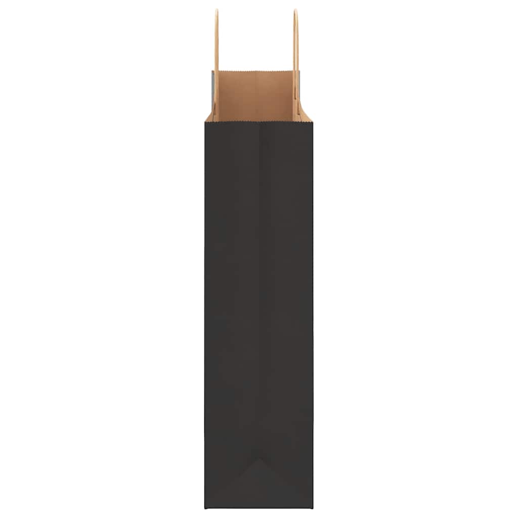 Paper Bags 50 pcs with Handles Black 32x12x42 cm