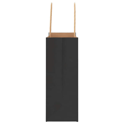 Paper Bags 250 pcs with Handles Black 18x8x22 cm