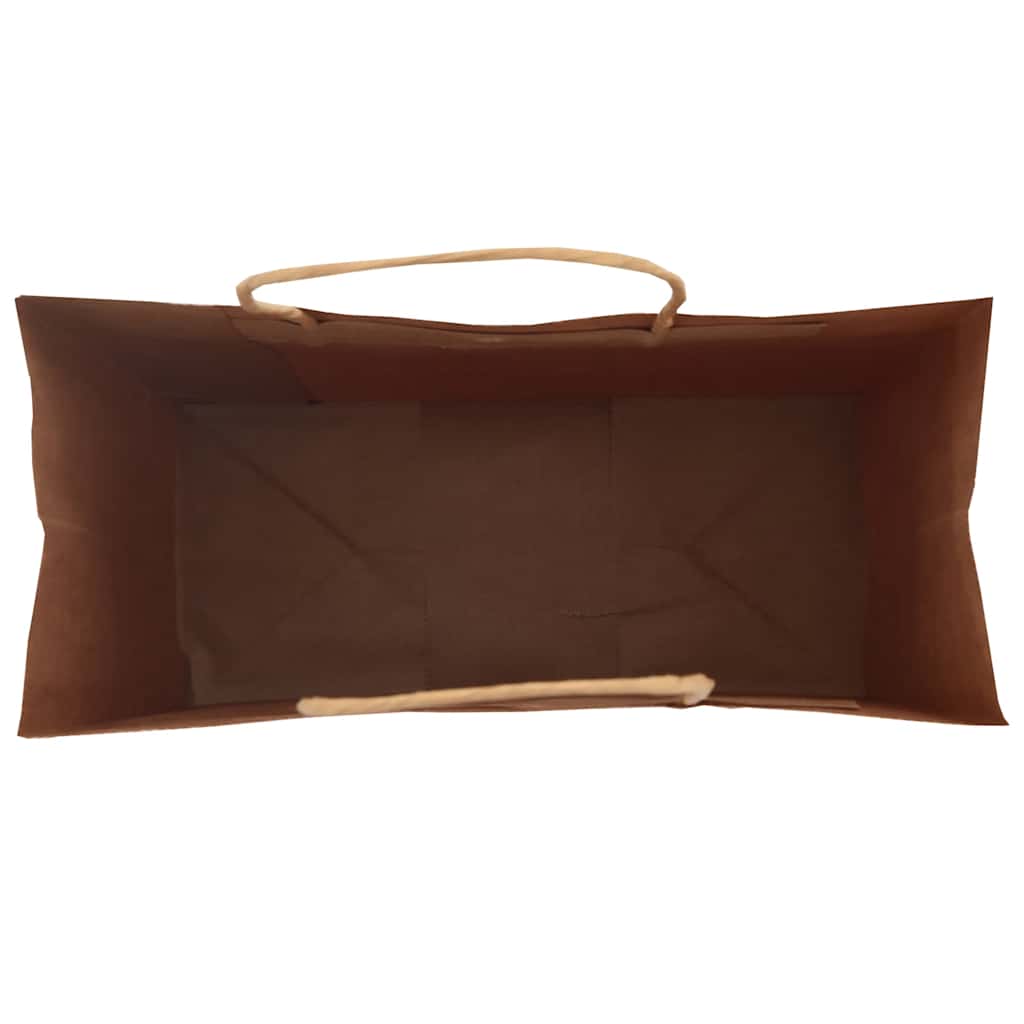 Paper Bags 250 pcs with Handles Black 18x8x22 cm