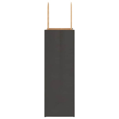 Paper Bags 250 pcs with Handles Black 21x11x31 cm