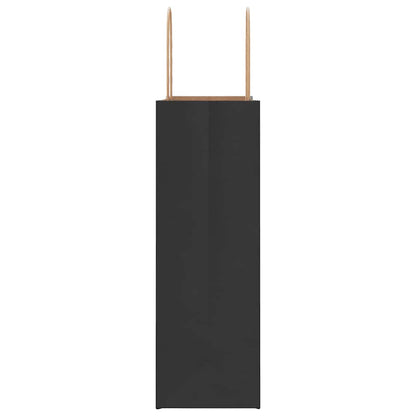 Paper Bags 250 pcs with Handles Black 26x12x35 cm
