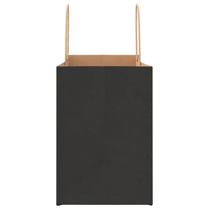 Paper Bags 250 pcs with Handles Black 32x17x25 cm