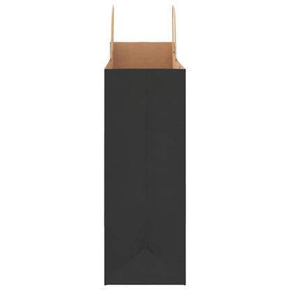 Paper Bags 250 pcs with Handles Black 32x17x44 cm