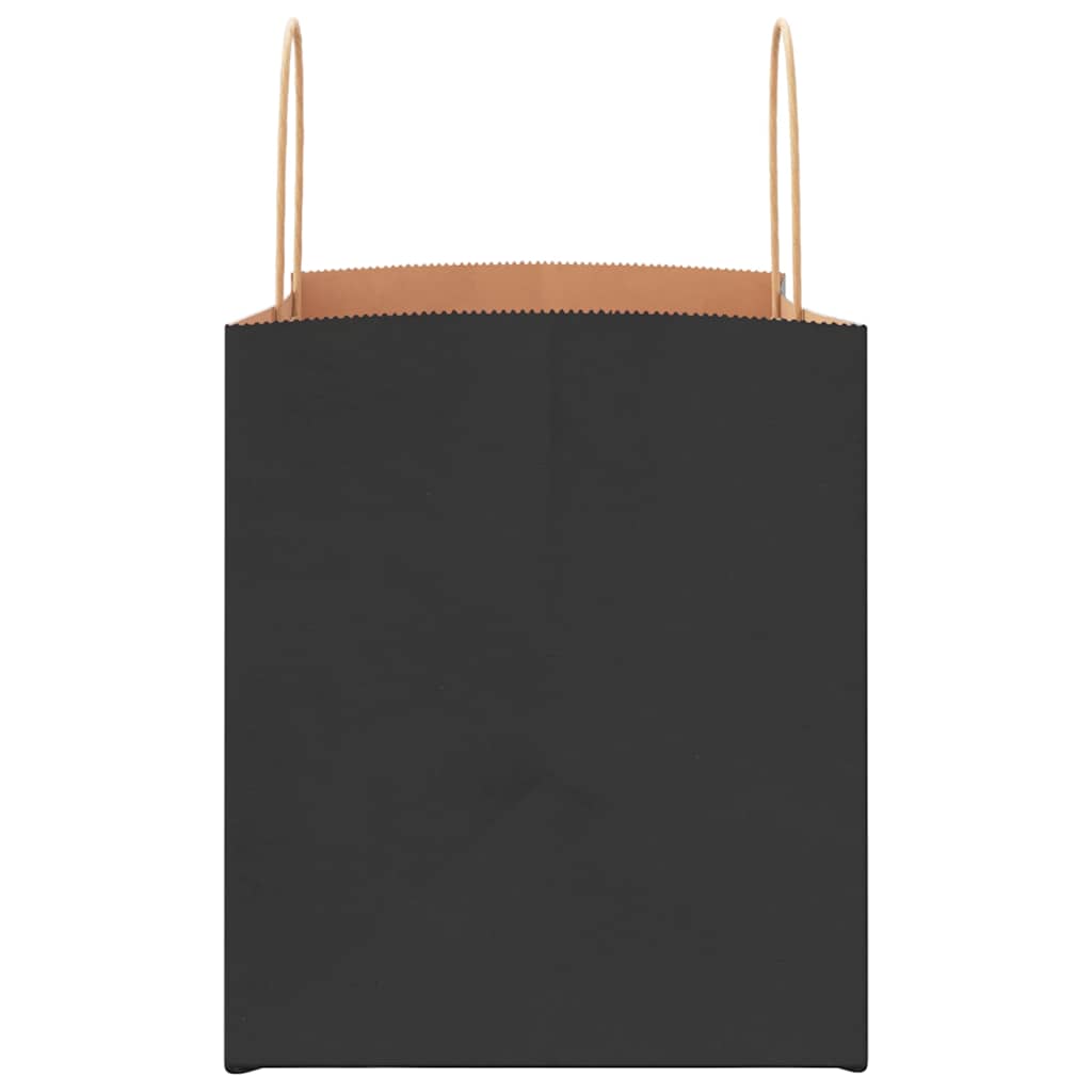 Paper Bags 250 pcs with Handles Black 32x22x24 cm