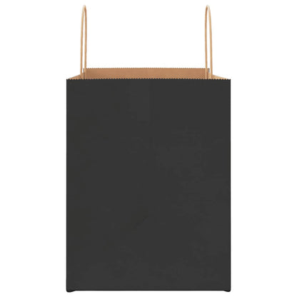 Paper Bags 250 pcs with Handles Black 32x22x28 cm