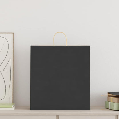 Paper Bags 250 pcs with Handles Black 45x17x48 cm