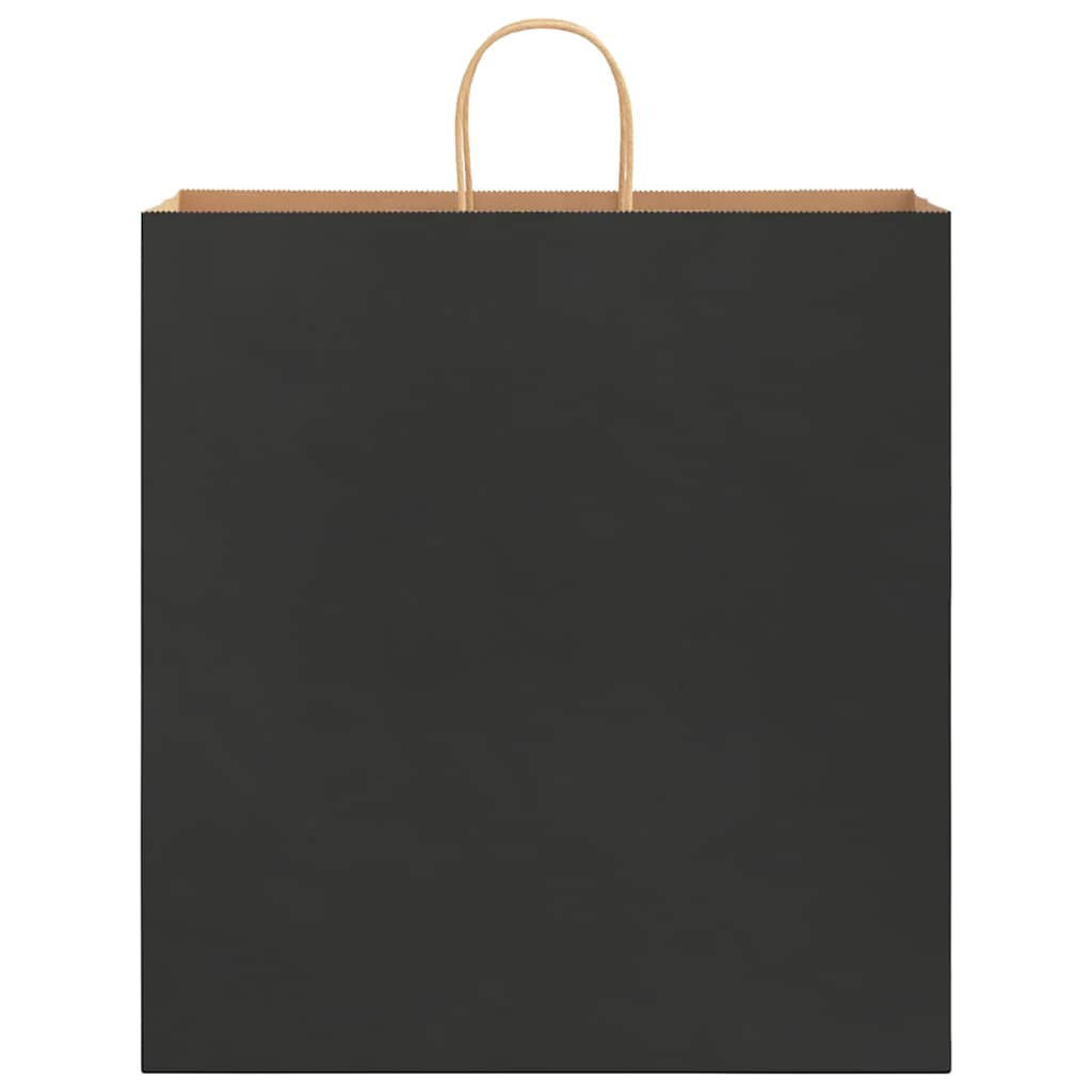 Paper Bags 250 pcs with Handles Black 45x17x48 cm