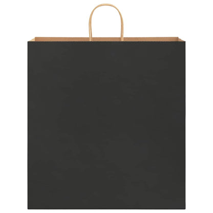 Paper Bags 250 pcs with Handles Black 45x17x48 cm