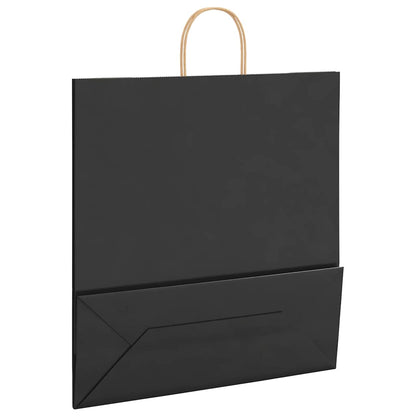Paper Bags 250 pcs with Handles Black 45x17x48 cm