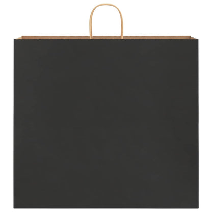 Paper Bags 250 pcs with Handles Black 54x15x49 cm