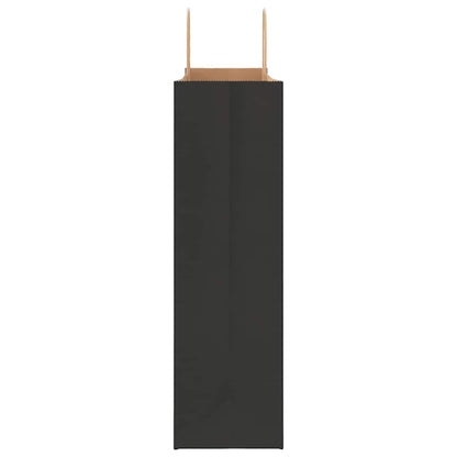 Paper Bags 250 pcs with Handles Black 54x15x49 cm