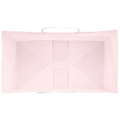 Paper Bags 50 pcs with Handles Pink 15x8x21 cm
