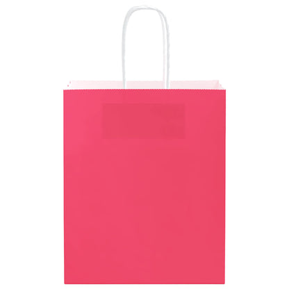 Paper Bags 50 pcs with Handles Pink 18x8x22 cm