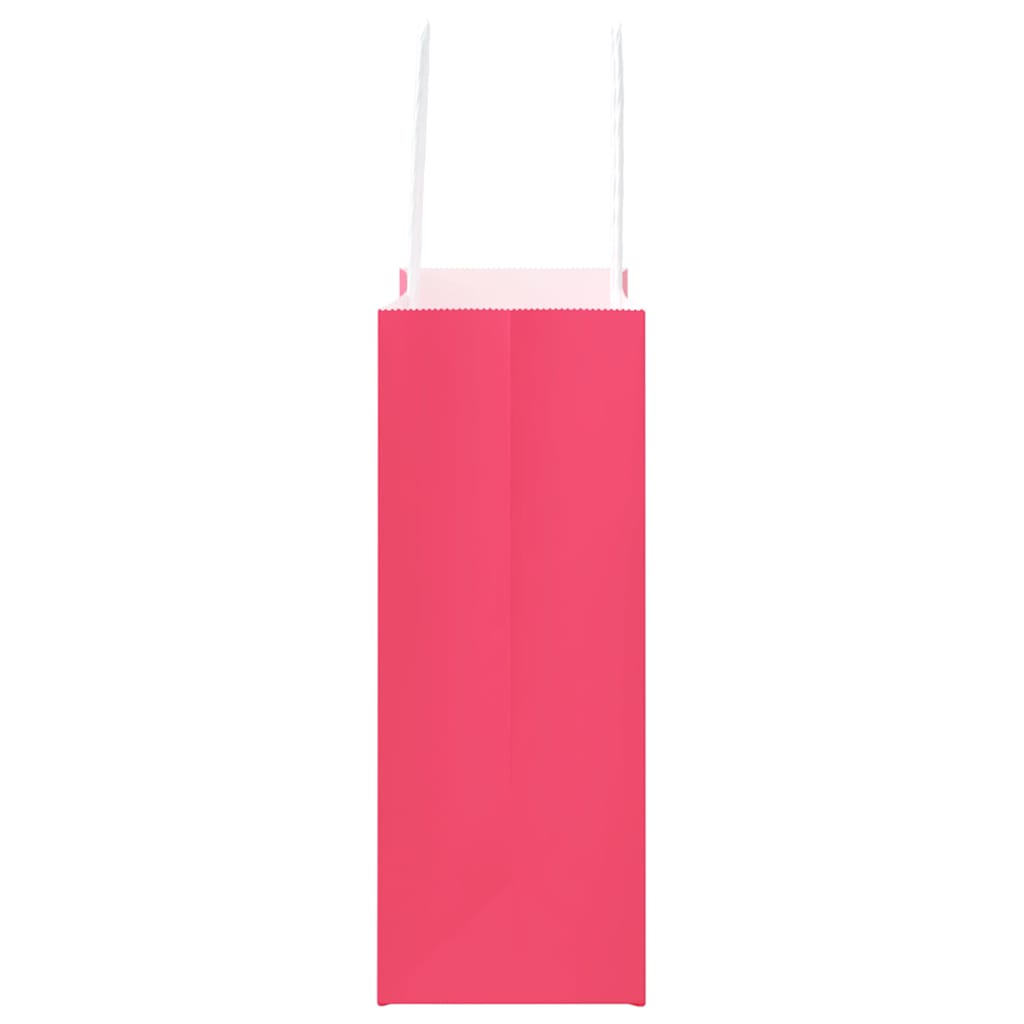 Paper Bags 50 pcs with Handles Pink 18x8x22 cm