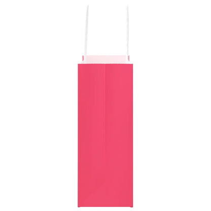 Paper Bags 50 pcs with Handles Pink 18x8x22 cm