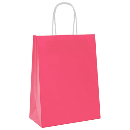 Paper Bags 50 pcs with Handles Pink 21x11x28 cm