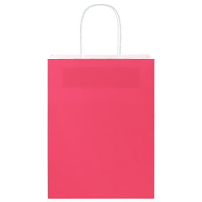Paper Bags 50 pcs with Handles Pink 21x11x28 cm