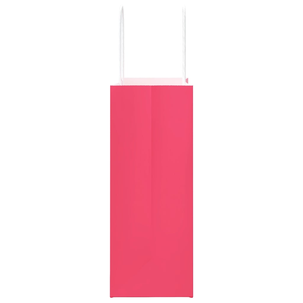 Paper Bags 50 pcs with Handles Pink 21x11x28 cm
