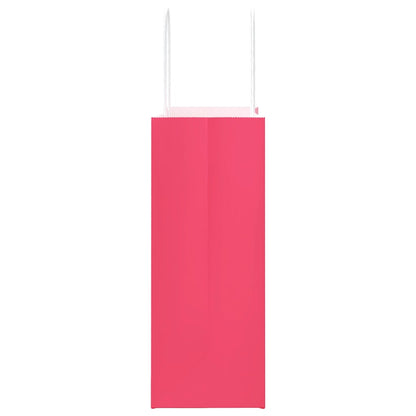 Paper Bags 50 pcs with Handles Pink 21x11x28 cm