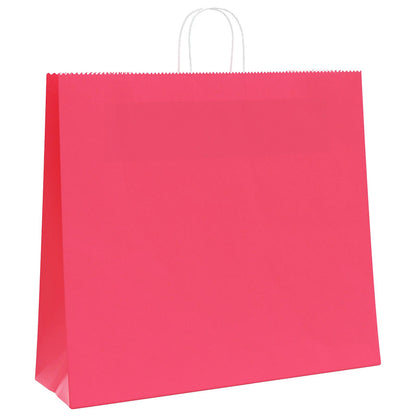 Paper Bags 50 pcs with Handles Pink 54x15x49 cm
