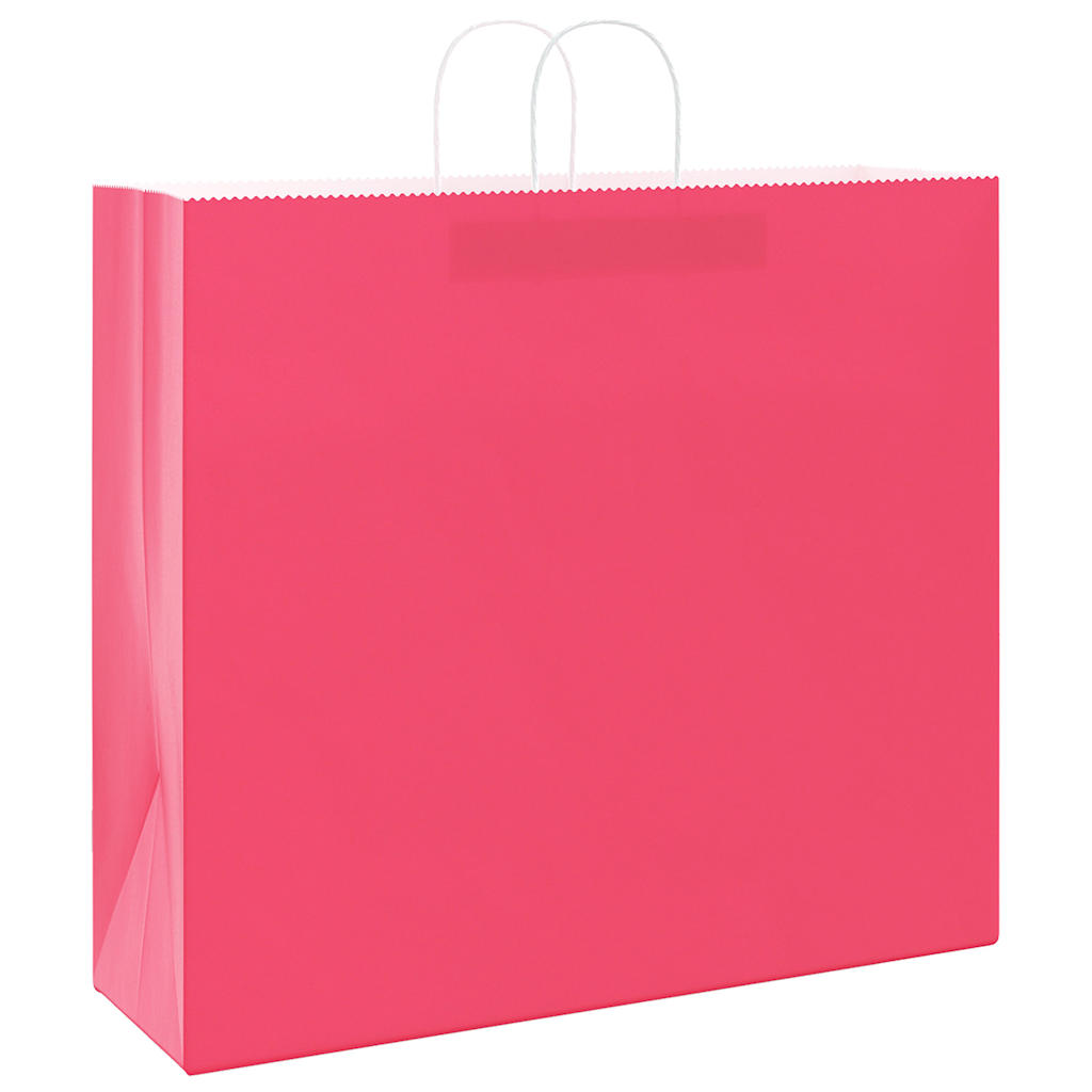 Paper Bags 50 pcs with Handles Pink 54x15x49 cm