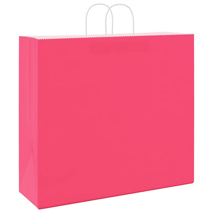 Paper Bags 50 pcs with Handles Pink 54x15x49 cm