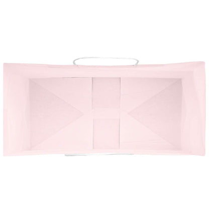 Paper Bags 250 pcs with Handles Pink 18x8x22 cm