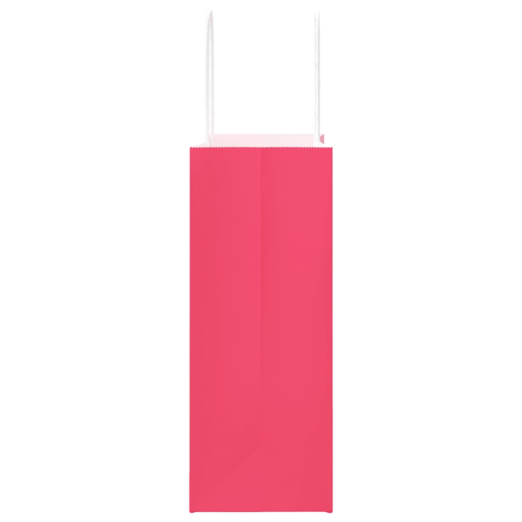 Paper Bags 250 pcs with Handles Pink 21x11x28 cm