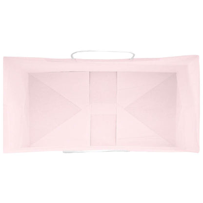 Paper Bags 250 pcs with Handles Pink 21x11x28 cm