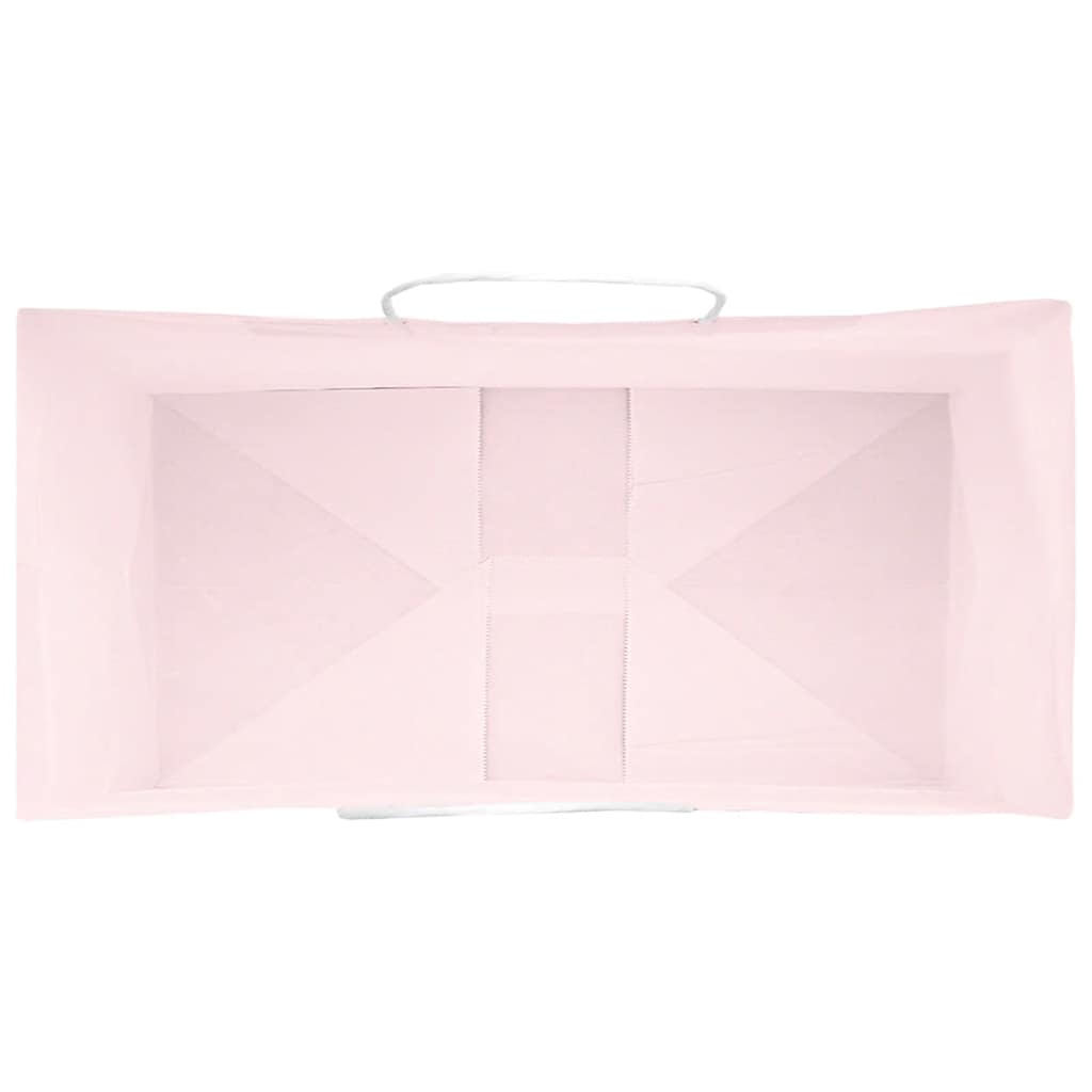 Paper Bags 250 pcs with Handles Pink 21x11x31 cm