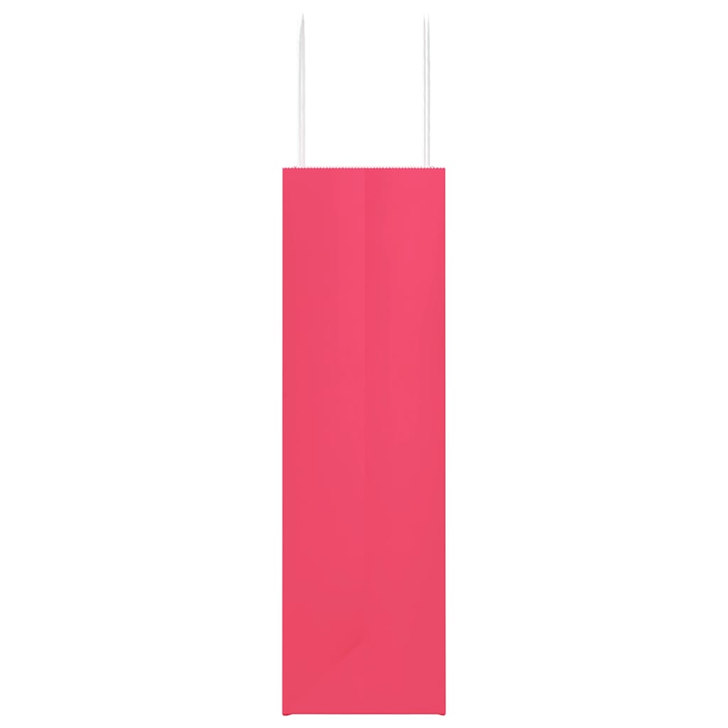 Paper Bags 250 pcs with Handles Pink 21x11x36 cm