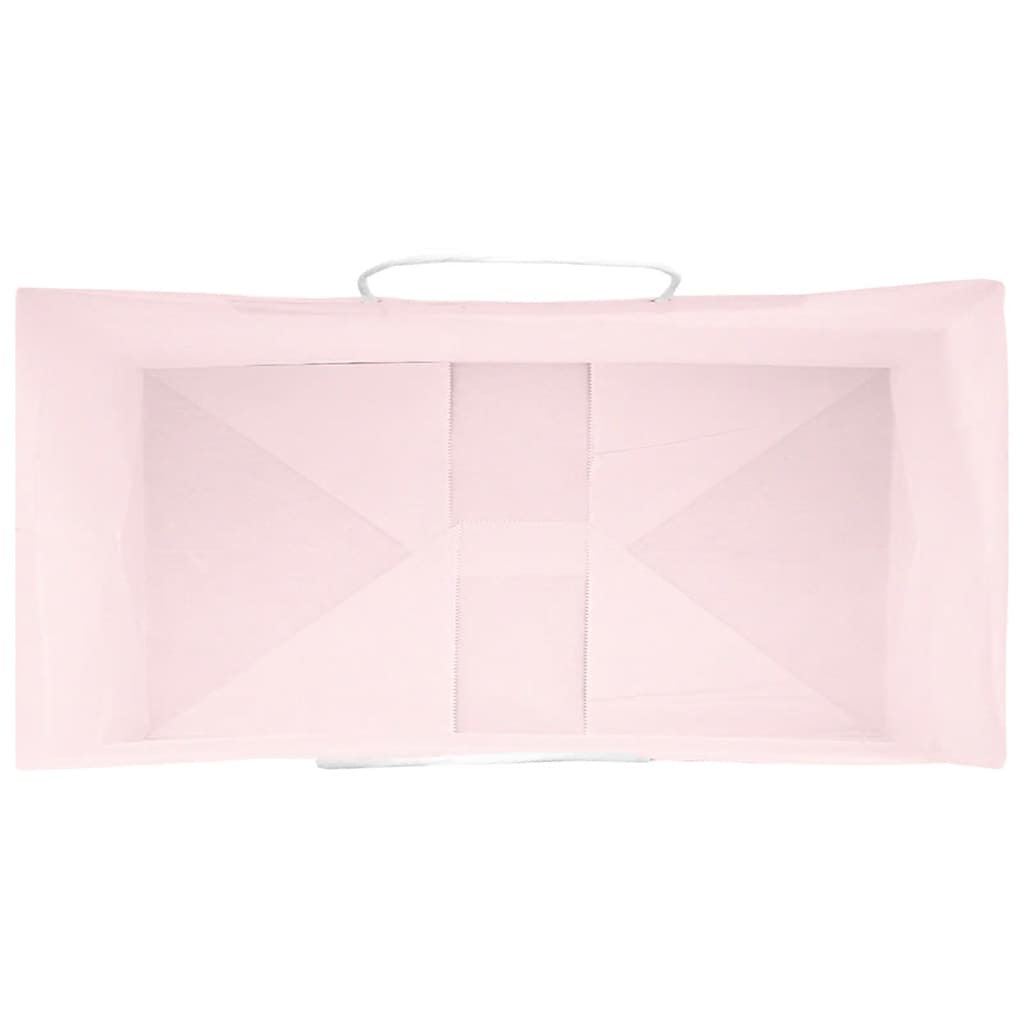 Paper Bags 250 pcs with Handles Pink 21x11x36 cm