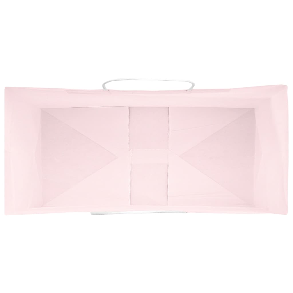 Paper Bags 250 pcs with Handles Pink 26x12x35 cm
