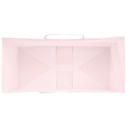 Paper Bags 250 pcs with Handles Pink 26x12x35 cm