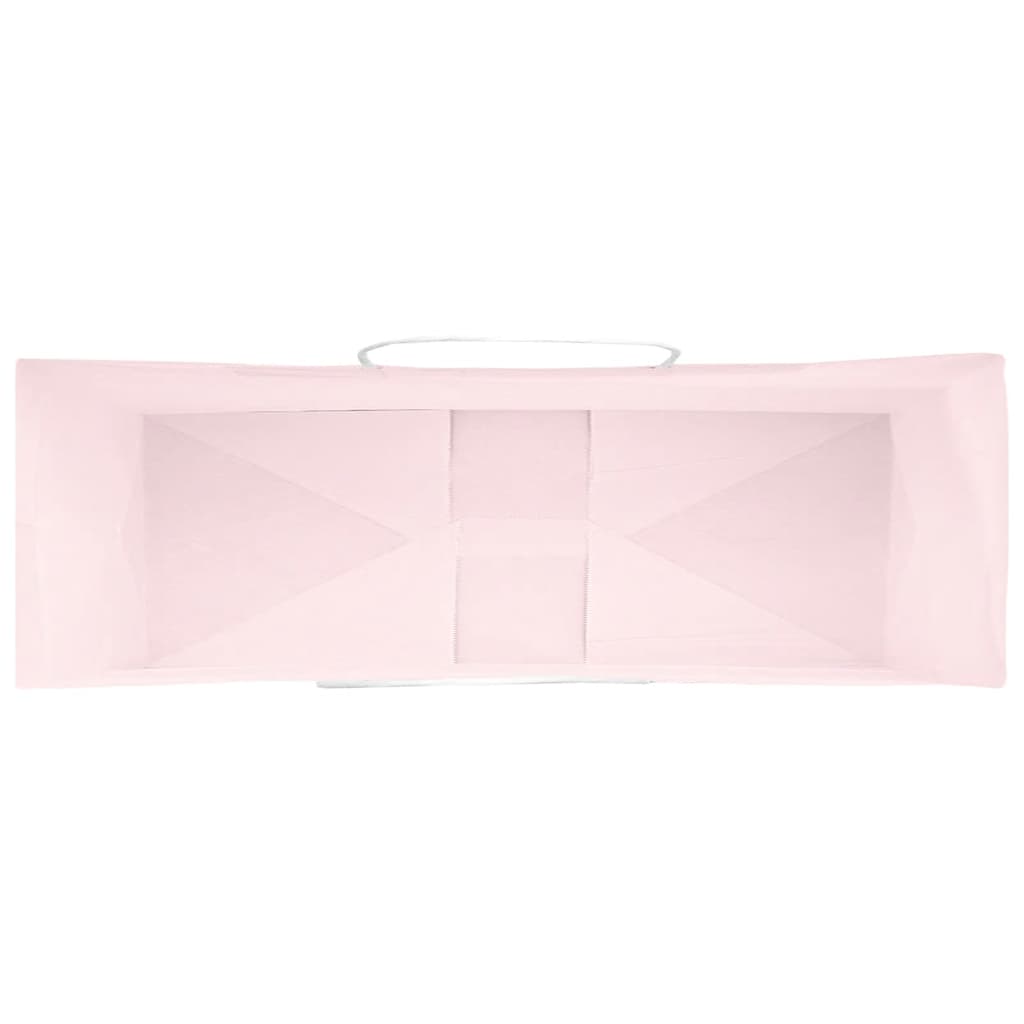 Paper Bags 250 pcs with Handles Pink 32x12x42 cm