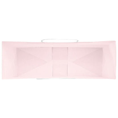 Paper Bags 250 pcs with Handles Pink 32x12x42 cm
